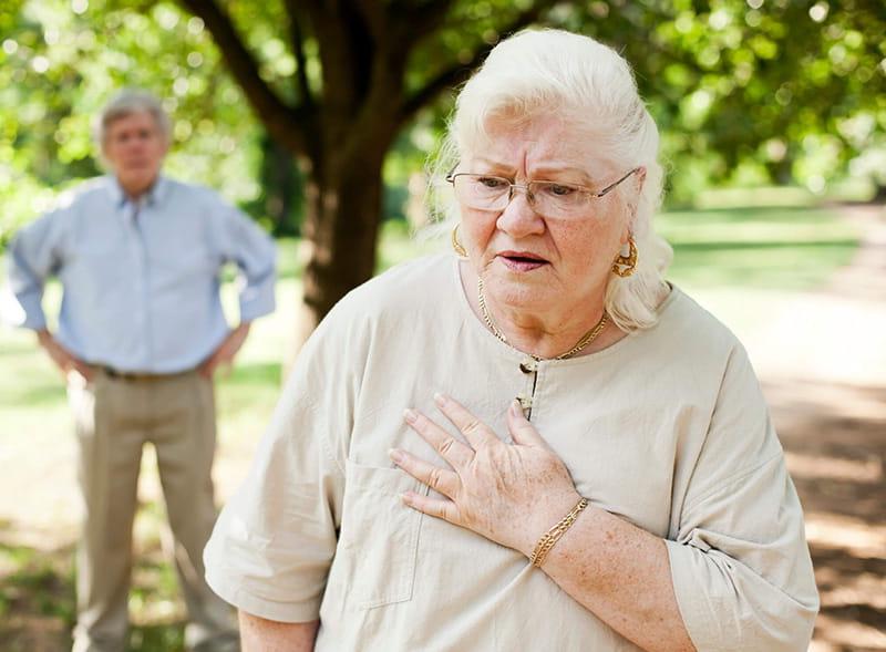 老年妇女胸痛